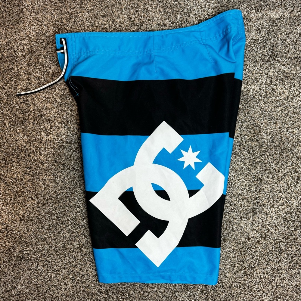 DC Swim Short | Black and Blue Stripe